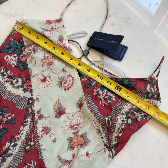 Vintage Ralph Lauren Patchwork Asymmetrical Midi Dress Handkerchief Western NWT - Picture 7 of 11